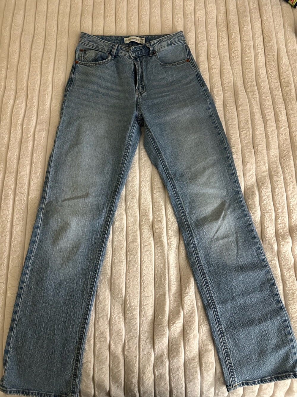 stradivarius Light Blue Straight Leg Jeans